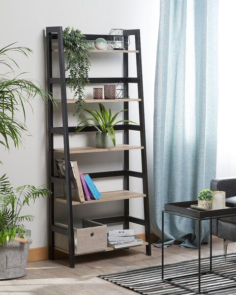 Regál s 5 policemi CROYDON 163 cm Černá