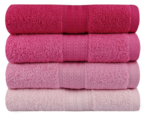 SADA RUČNÍKŮ, 50/90 cm, růžová, pink, světle růžová, tmavě růžová - Ručníky, Online Only