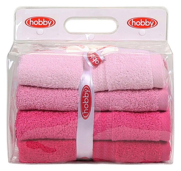 SADA RUČNÍKŮ, 50/90 cm, růžová, pink, světle růžová, tmavě růžová - Ručníky, Online Only