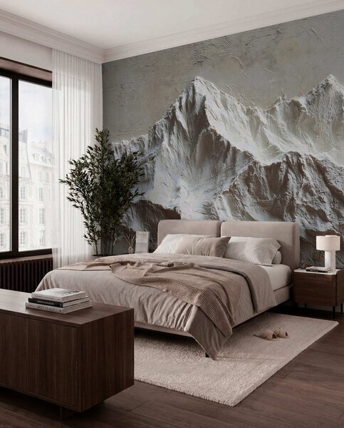 Fototapety Reliéfní hory ve světlých tónech s texturou, Fototapety příroda, w04396 : uwalls.cz