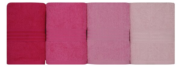 SADA RUČNÍKŮ, 50/90 cm, růžová, pink, světle růžová, tmavě růžová - Ručníky, Online Only