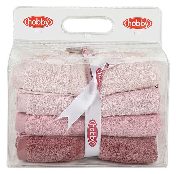 SADA RUČNÍKŮ, 50/90 cm, krémová, pink, světle růžová - Ručníky, Online Only