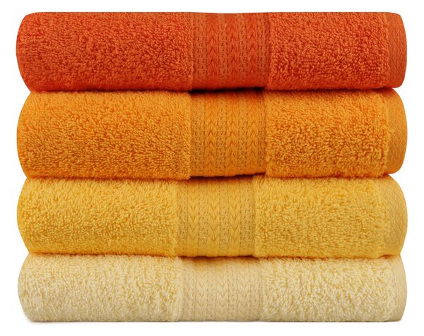 SADA RUČNÍKŮ, 50/90 cm, žlutá, oranžová, světle žlutá, tmavě oranžová - Ručníky, Online Only