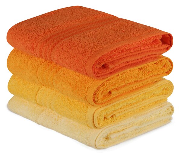 SADA RUČNÍKŮ, 50/90 cm, žlutá, oranžová, světle žlutá, tmavě oranžová - Ručníky, Online Only