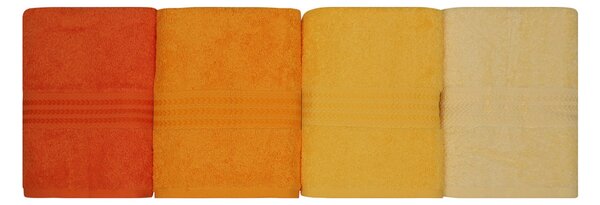 SADA RUČNÍKŮ, 50/90 cm, žlutá, oranžová, světle žlutá, tmavě oranžová - Ručníky, Online Only