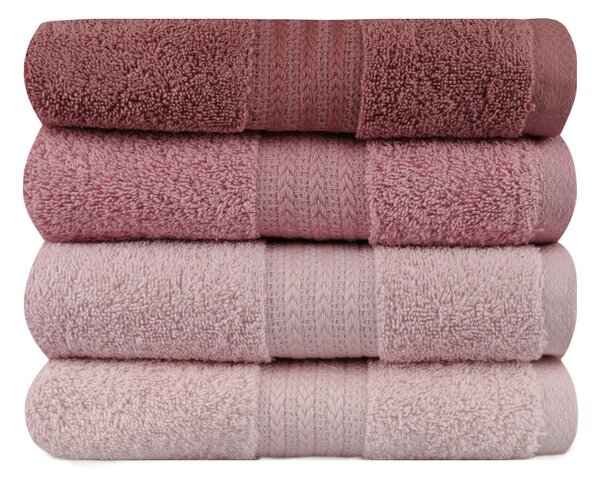 SADA RUČNÍKŮ, 50/90 cm, krémová, pink, světle růžová - Ručníky, Online Only