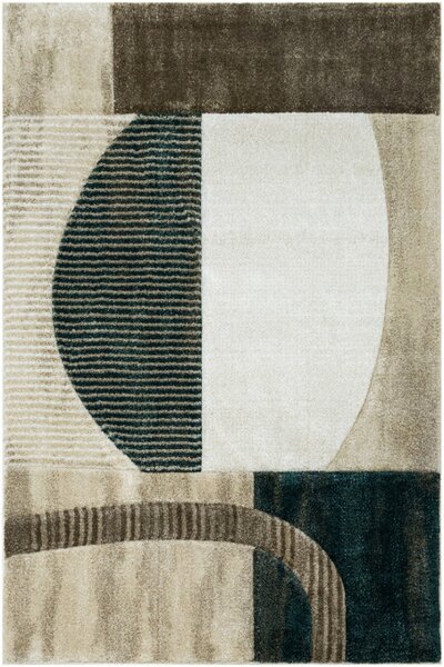 Koberec Kandy N372A béžový / lahvově zelený