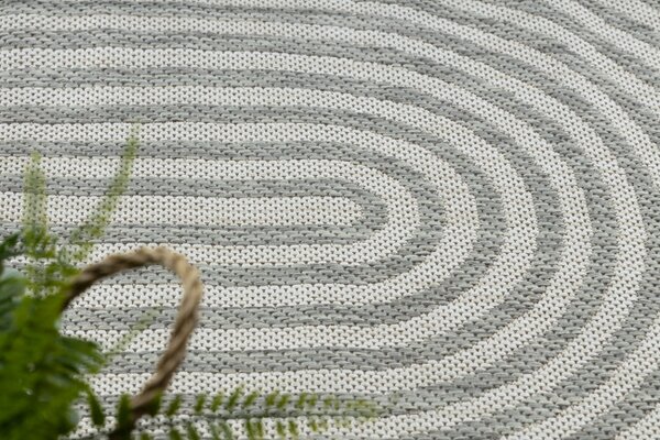Koberec ORGANIC 2131 geometrický, krémový / šedý / naturální
