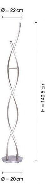 Paul Neuhaus Stojací LED lampa Q-MALINA, 59W, v. 140 cm, Smart Home, CCT 2700-5000K