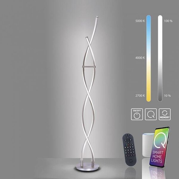 Paul Neuhaus Stojací LED lampa Q-MALINA, 59W, v. 140 cm, Smart Home, CCT 2700-5000K
