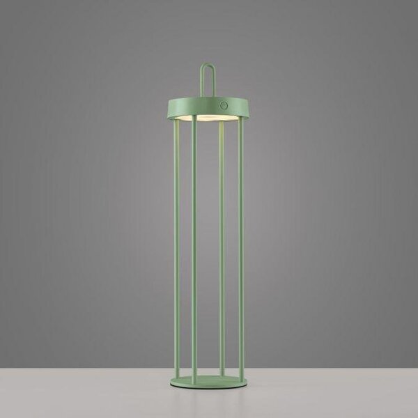LD 19301-43 ANSELM LED stolní lampa na baterie zelená 50cm dotykový stmívač IP44 zahradní svítidlo 2700K - JUST LIGHT