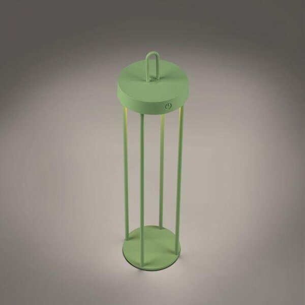 LD 19301-43 ANSELM LED stolní lampa na baterie zelená 50cm dotykový stmívač IP44 zahradní svítidlo 2700K - JUST LIGHT