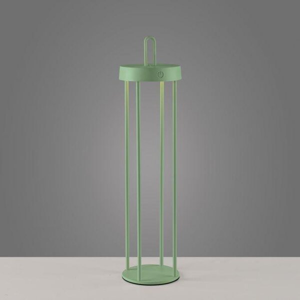 LD 19301-43 ANSELM LED stolní lampa na baterie zelená 50cm dotykový stmívač IP44 zahradní svítidlo 2700K - JUST LIGHT