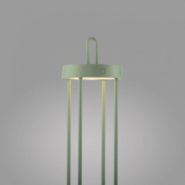 LD 19301-43 ANSELM LED stolní lampa na baterie zelená 50cm dotykový stmívač IP44 zahradní svítidlo 2700K - JUST LIGHT