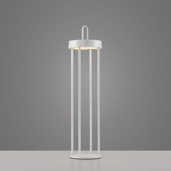 LD 19301-16 ANSELM LED stolní lampa na baterie bílá 50cm dotykový stmívač IP44 zahradní svítidlo 2700K - JUST LIGHT