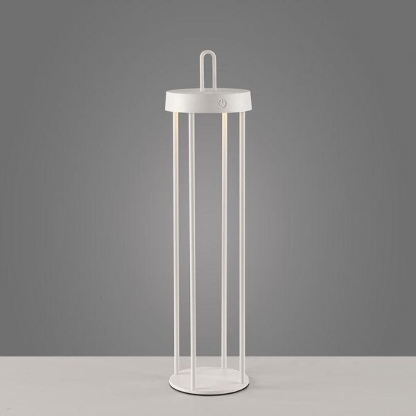 LD 19301-16 ANSELM LED stolní lampa na baterie bílá 50cm dotykový stmívač IP44 zahradní svítidlo 2700K - JUST LIGHT