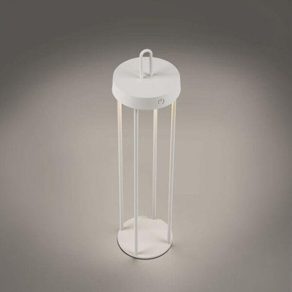 LD 19301-16 ANSELM LED stolní lampa na baterie bílá 50cm dotykový stmívač IP44 zahradní svítidlo 2700K - JUST LIGHT