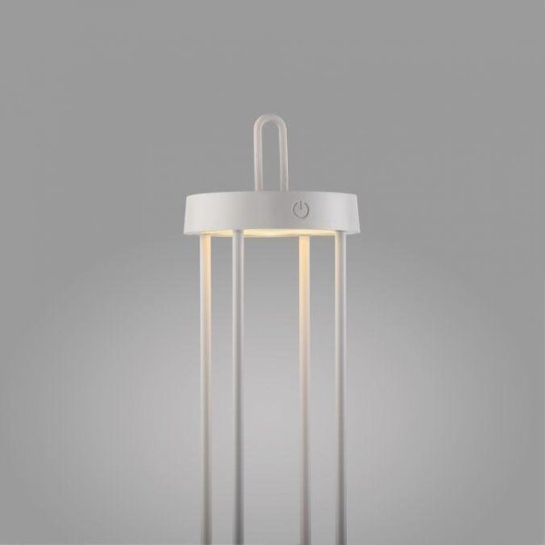 LD 19301-16 ANSELM LED stolní lampa na baterie bílá 50cm dotykový stmívač IP44 zahradní svítidlo 2700K - JUST LIGHT