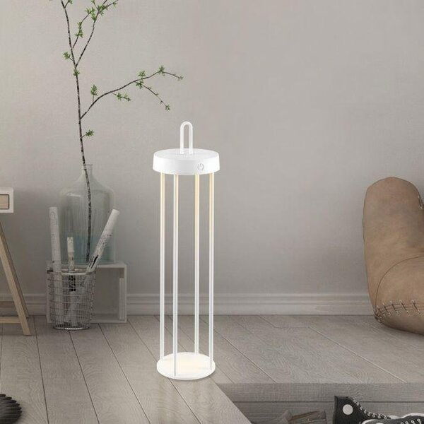 LD 19301-16 ANSELM LED stolní lampa na baterie bílá 50cm dotykový stmívač IP44 zahradní svítidlo 2700K - JUST LIGHT