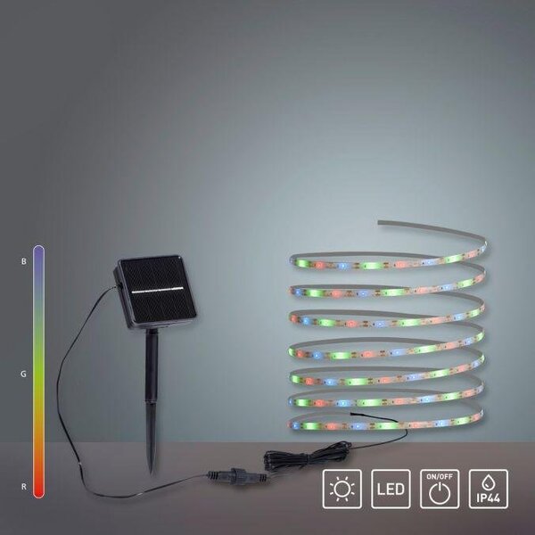 LD 19971-18 TEANIA SOL LED solární LED pásek 8 barevných módů pro venkovní použití IP44 zápich RGB - JUST LIGHT