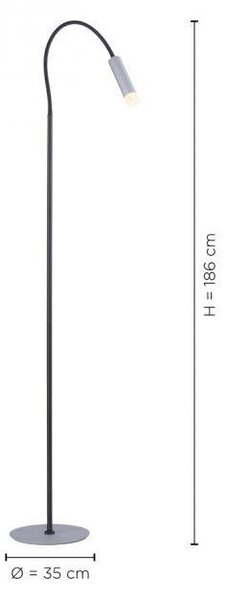 Paul Neuhaus Stojací LED lampa PURE-GEMIN, 6W, v. 186 cm, 3000K