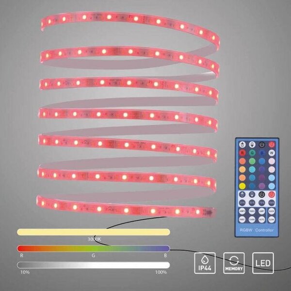 LD 18950-70 TEANIA LED pásky vícebarevné 5 m s dálkovým ovladačem stmívatelné RGB RGB/3000K - JUST LIGHT