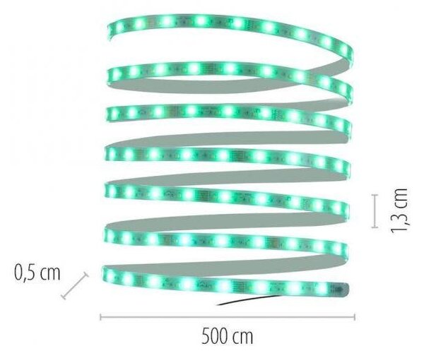 LD 18950-70 TEANIA LED pásky vícebarevné 5 m s dálkovým ovladačem stmívatelné RGB RGB/3000K - JUST LIGHT