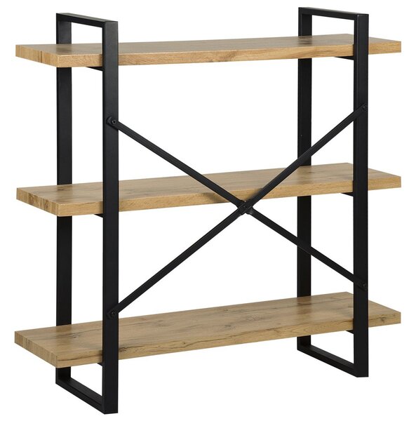 Regál se 3 policemi TIMBER 111 cm Světle hnědá