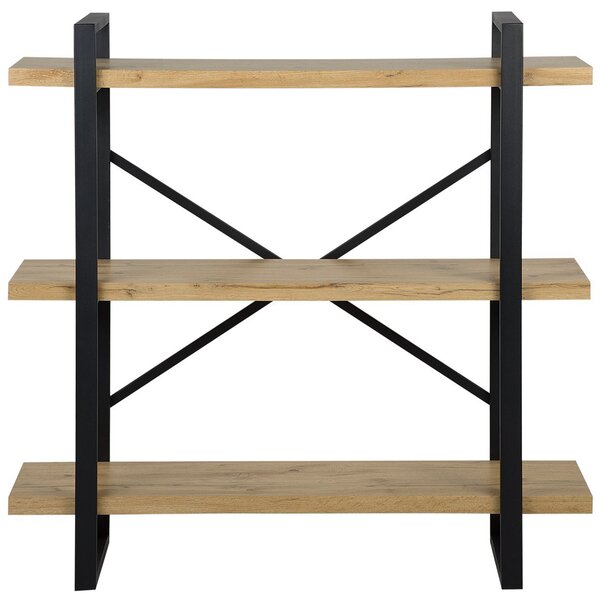 Regál se 3 policemi TIMBER 111 cm Světle hnědá