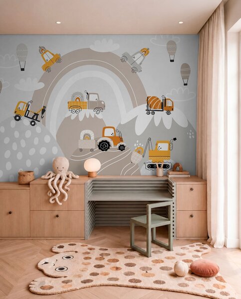 Fototapety Dětská autíčka, traktory, Fototapety dětské, w04765 : uwalls.cz