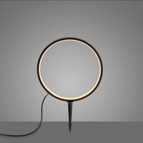LD 19510-18 ZIRKULU LED venkovní svítidlo se zápichem průměr 32cm černá IP65 s časovačem do zahrady 3000K - JUST LIGHT