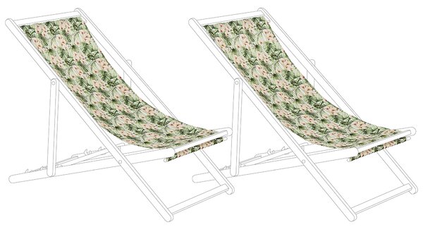 Sada 2 náhradních potahů na lehátko ANZIO/AVELLINO 113 x 44 cm Růžová