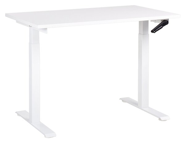 Manuálně výškově nastavitelný pracovní stůl DESTINES 120 cm 72 cm Bílá