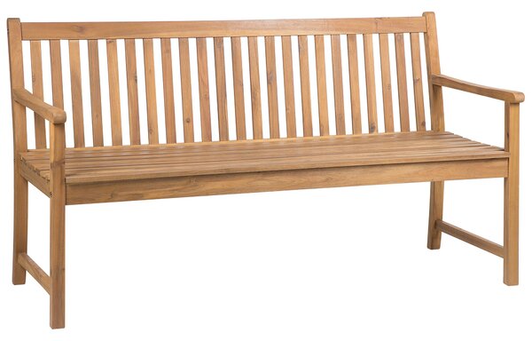 Zahradní lavice VIVARA 160 cm Certifikované akáciové dřevo Světle hnědá