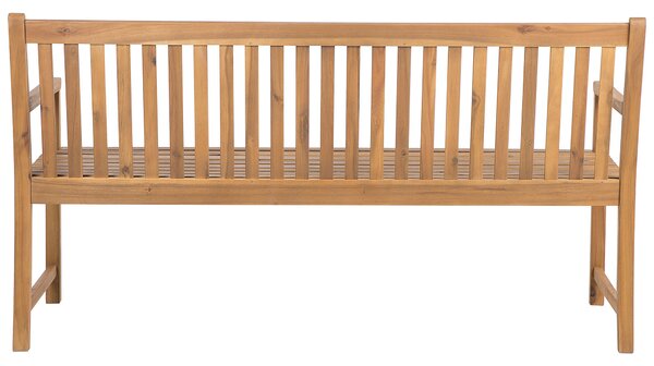 Zahradní lavice VIVARA 160 cm Certifikované akáciové dřevo Světle hnědá