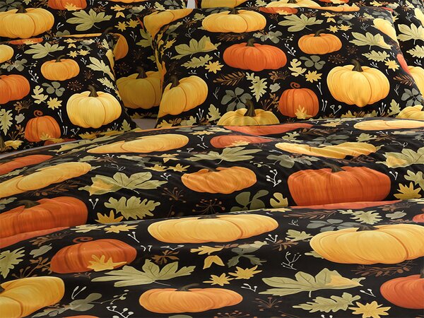 Povlečení z mikrovlákna ORANGE PUMPKINS barevné Rozměr povlečení: 2 ks 70 x 90 cm | 200 x 220 cm