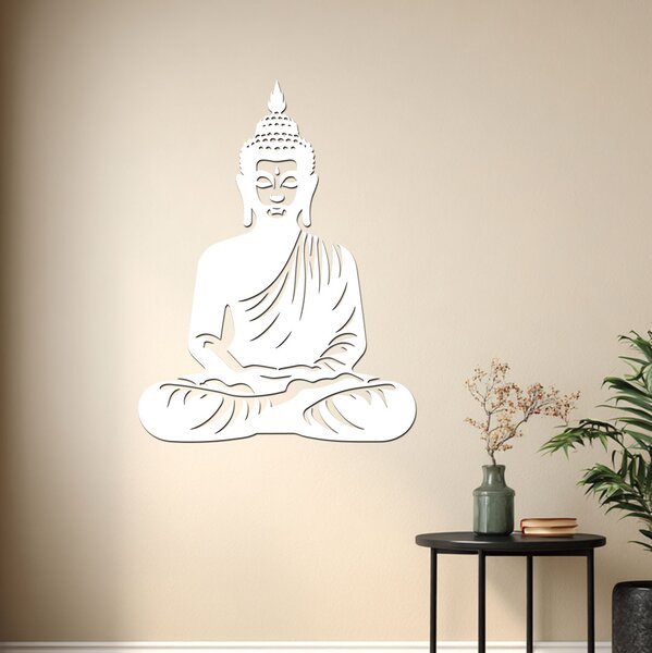 Dřevěný obraz Buddha – Energie klidu | Rozměry (cm): 30x40 | Zvolte barvu dekoru: Javor