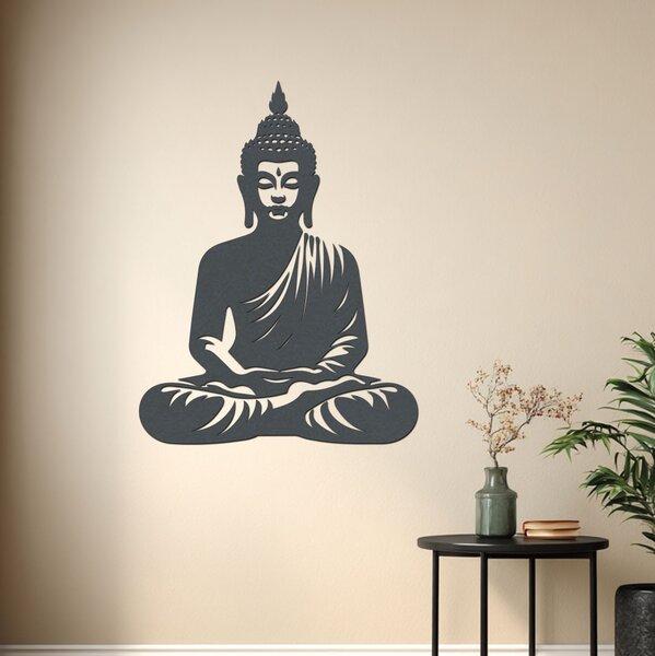 Dřevěný obraz Buddha – Energie klidu | Rozměry (cm): 30x40 | Zvolte barvu dekoru: Javor