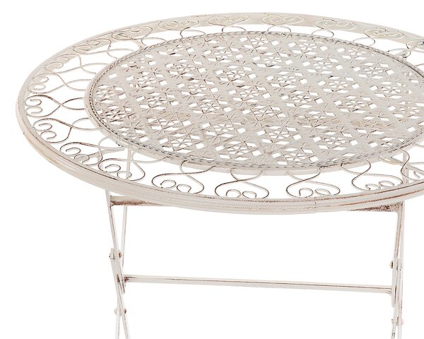 Bistro stolek TRIESTE 70 cm 70 cm Kov Světle béžová