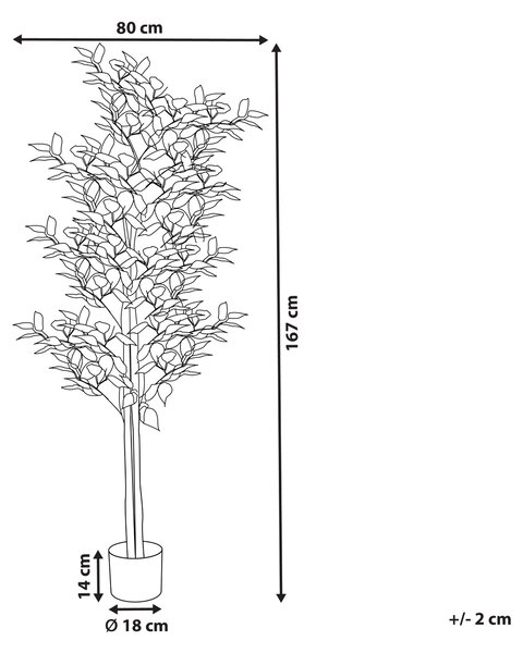 Umělá rostlina FICUS 167 cm Zelená