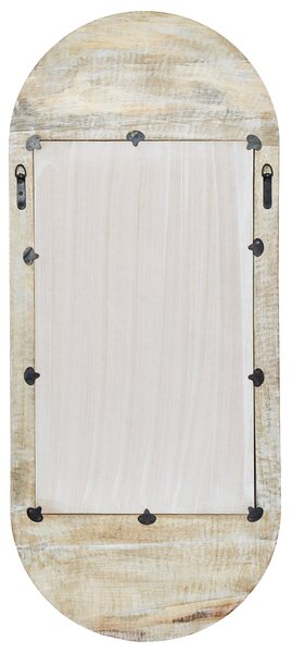 Zrcadlo BRIANT 56 cm 130 cm Mangové dřevo Bílá