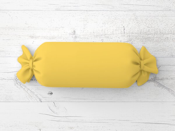 Biante Polštář válec bonbon Rongo RG-050 Světle žlutý 15x40 cm