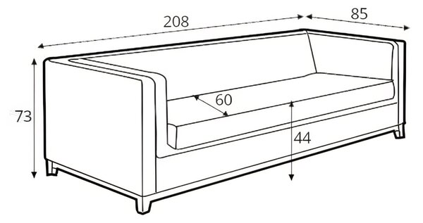 Nordic Design Rozkládací pohovka Tomm 208 cm