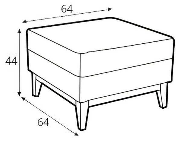 Nordic Design Tmavě zelená sametová podnožka Tomm