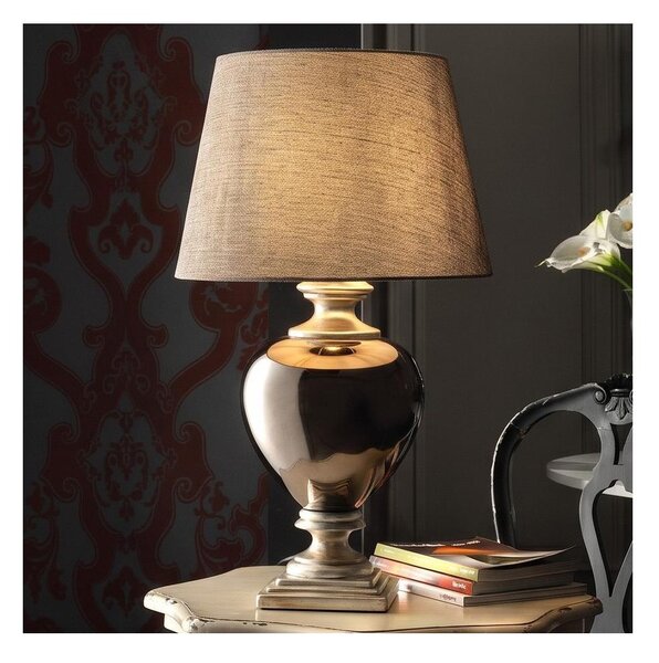 ONLI - Stolní lampa AMADEUS 1xE27/15W/230V šedá