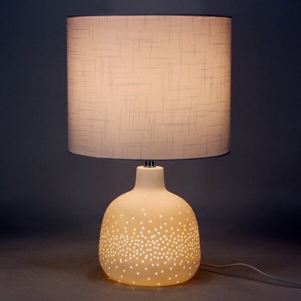 ONLI - Stolní lampa ELUMA 2xE27/15W/230V 48 cm bílá