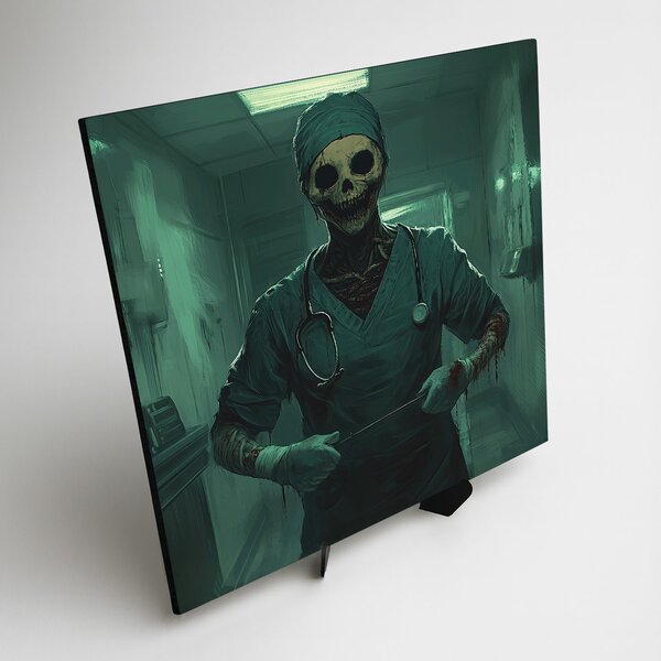 DUBLEZ | Dark art obraz ze dřeva - Doktor | UV tisk, Premium