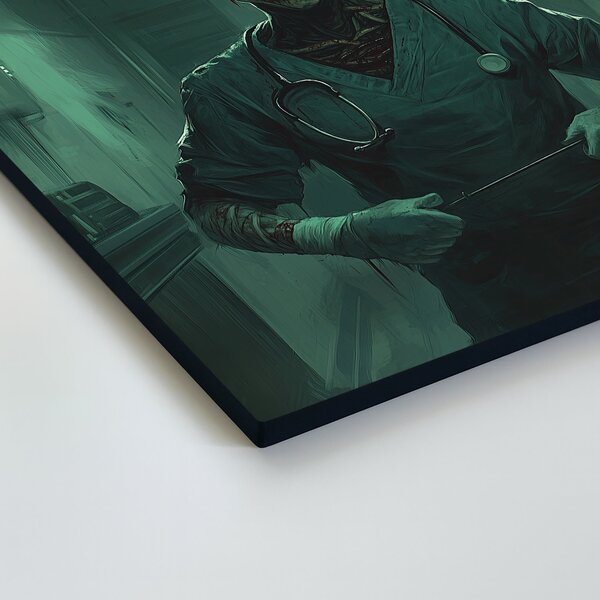 DUBLEZ | Dark art obraz ze dřeva - Doktor | UV tisk, Premium
