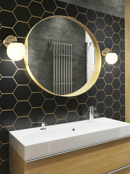 Open Design OR81398 - Koupelnová nástěnná lampa BAO 1xG9/8W/230V IP44 zlatá