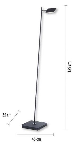 Paul Neuhaus Stojací LED lampa PURE MIRA 7,5W, v. 138 cm, 2700-5000K Barva: Hliník